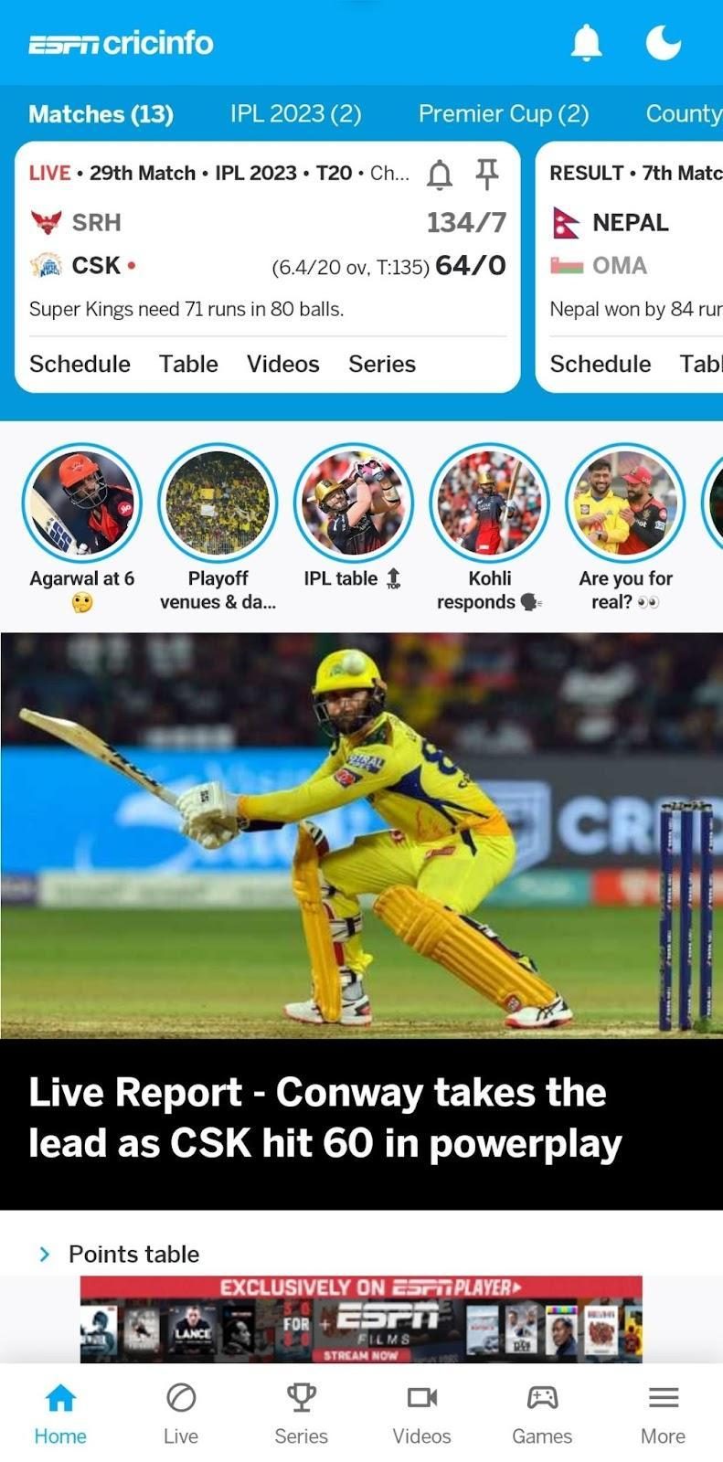 ESPNcricinfo: The Best App for IPL News and Updates